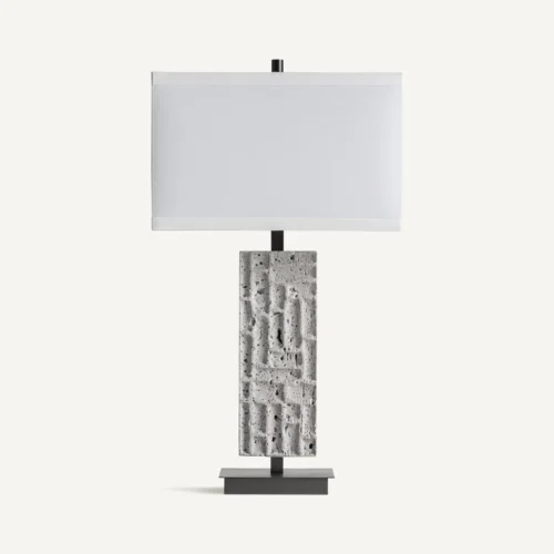 Lampe à poser Kioni marbre gris et crème Vical Home