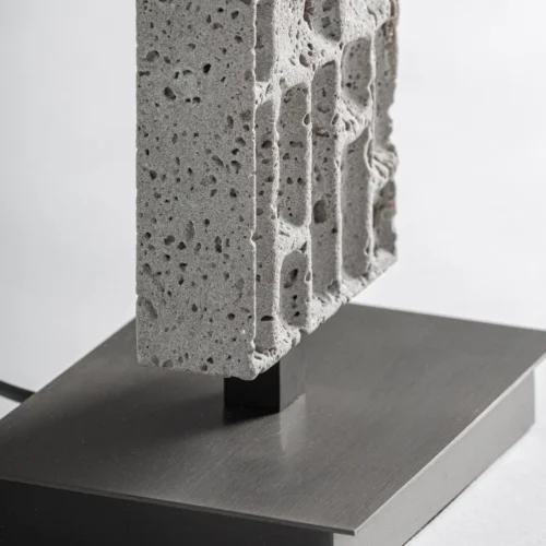 Lampe à poser Kioni marbre gris et crème Vical Home — vue 4