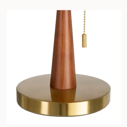 Lampe à poser marron et doré abat-jour en verre Ixia 40 cm — vue 5