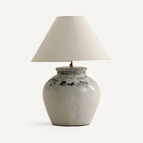 Lampe à poser Merzig terre cuite blanc cassé Vical Home