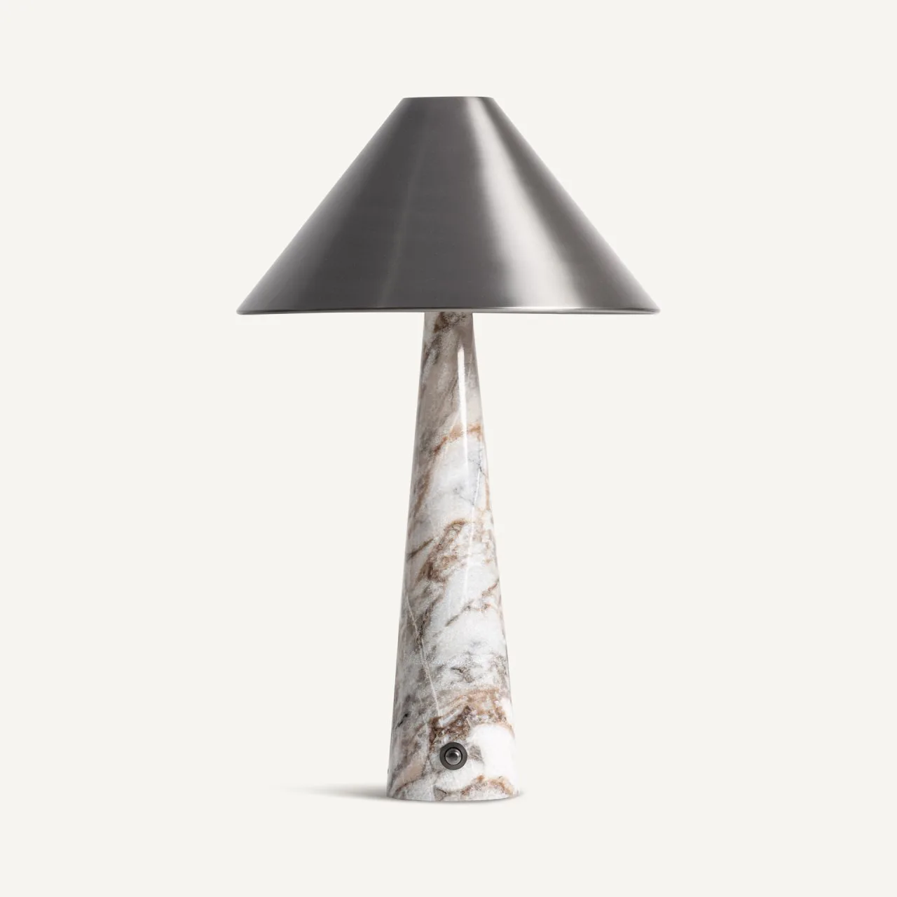 Lampe à poser Nantua marbre blanc et laiton noir Vical Home