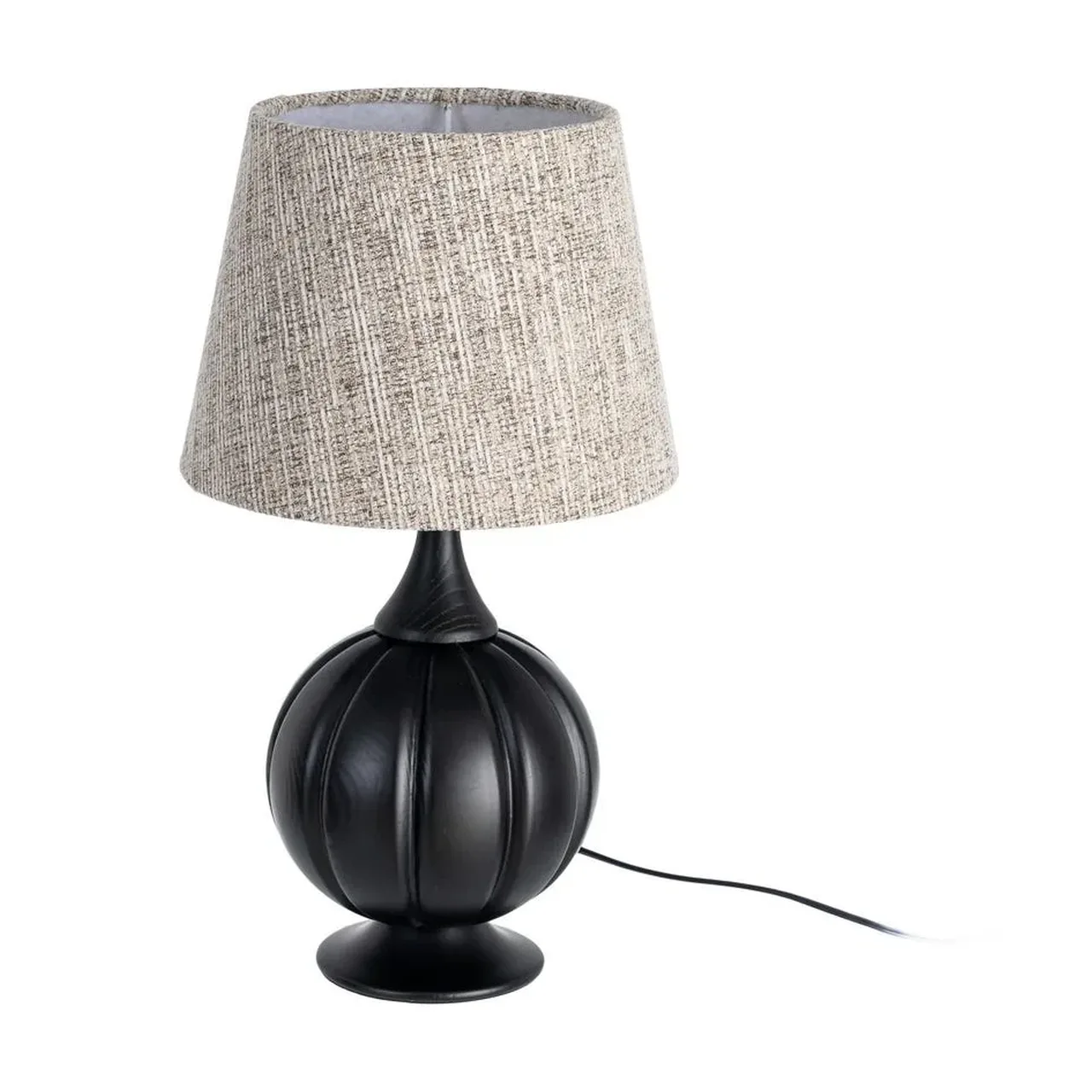 Lampe à poser noire abat-jour en tissu Ixia 47,5 cm
