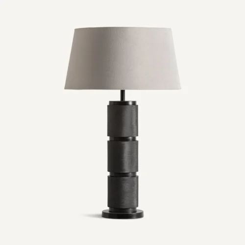 Lampe à poser Pamier noir et blanc cassé Vical Home