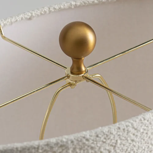 Lampe à poser Prisca pierre de riz grise et bronze Vical Home — vue 2