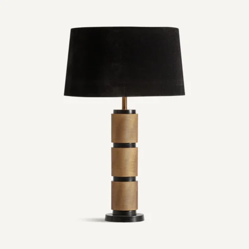 Lampe à poser Sautel doré et noir Vical Home