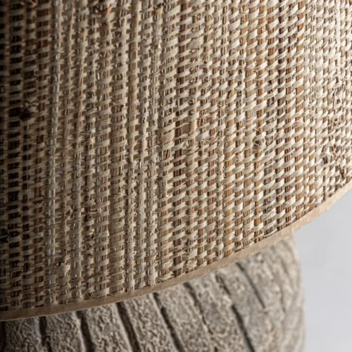 Lampe à poser Sauve céramique grise et jute Vical Home — vue 2
