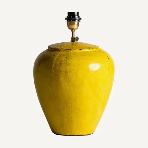 Lampe à poser terre cuite moutarde et jute Vical Home — vue 2