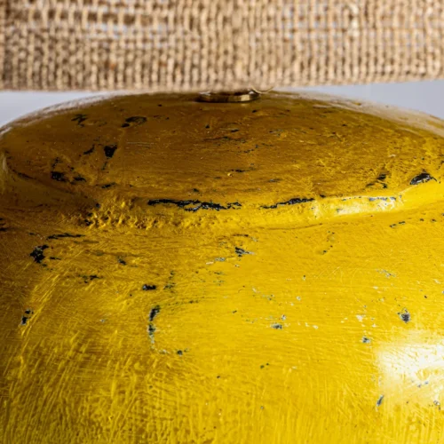 Lampe à poser terre cuite moutarde et jute Vical Home — vue 4