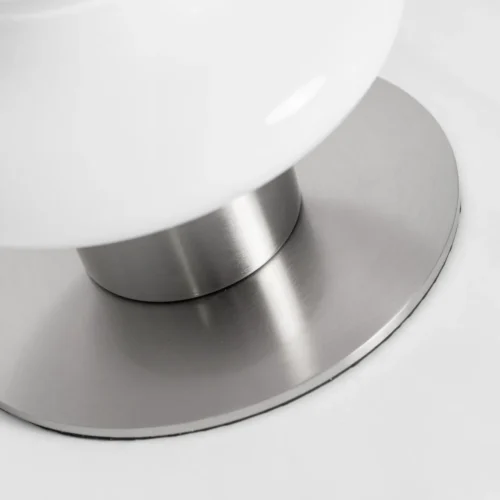 Lampe à poser Tiare verre blanc et fer argenté Vical Home — vue 2