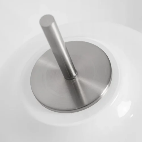 Lampe à poser Tiare verre blanc et fer argenté Vical Home — vue 3