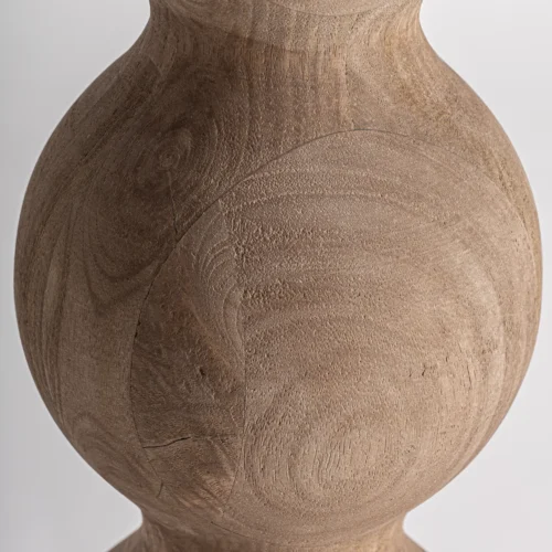 Lampe à poser Touches bois de manguier et jute crème Vical Home — vue 3