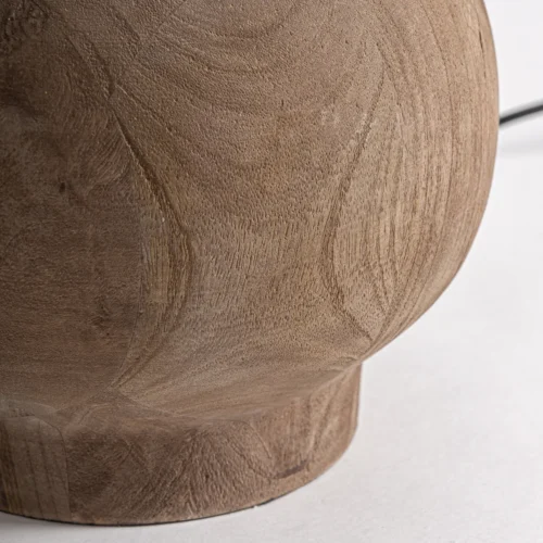 Lampe à poser Touches bois de manguier et jute crème Vical Home — vue 4