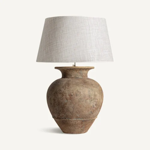 Lampe à poser Vairela céramique marron et crème Vical Home