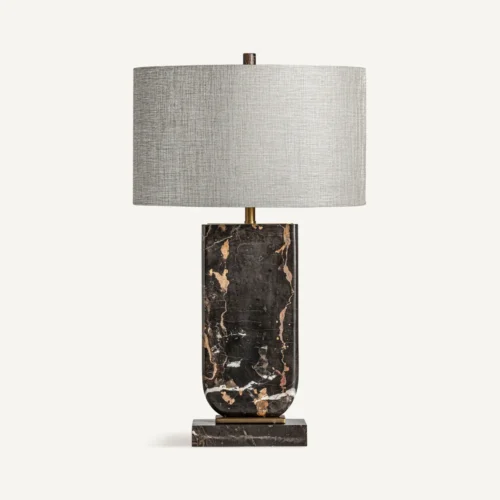 Vical Home Lampe à poser Vualiry marbre noir et doré Vical Home