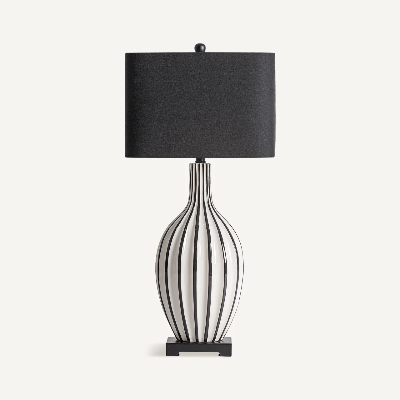 Lampe à poser Zalsa fer cannelé noir Vical Home