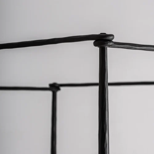 Lit Ayerbe fer noir et coton beige Vical Home — vue 7