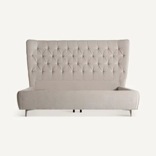 Lit Bend gris capitonné Vical Home — vue 3