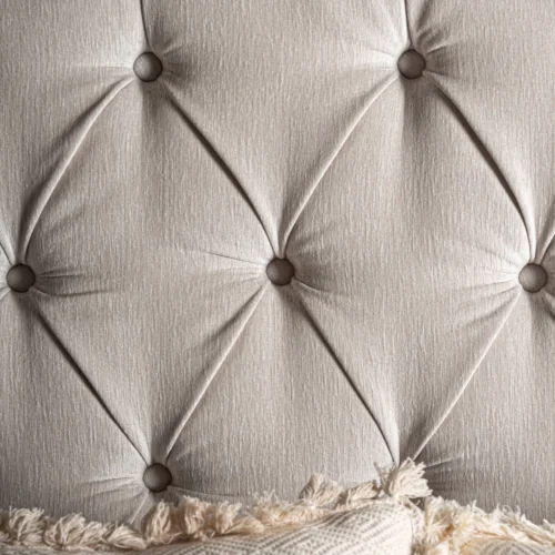 Lit Bend gris capitonné Vical Home — vue 7
