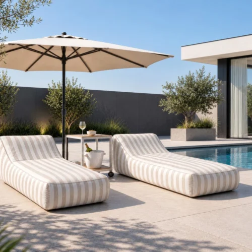 Lit de jardin Solada écru rayé Richmond Interiors — vue 8