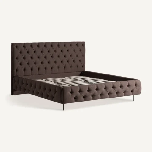Lit Oslo velours marron Vical Home — vue 2