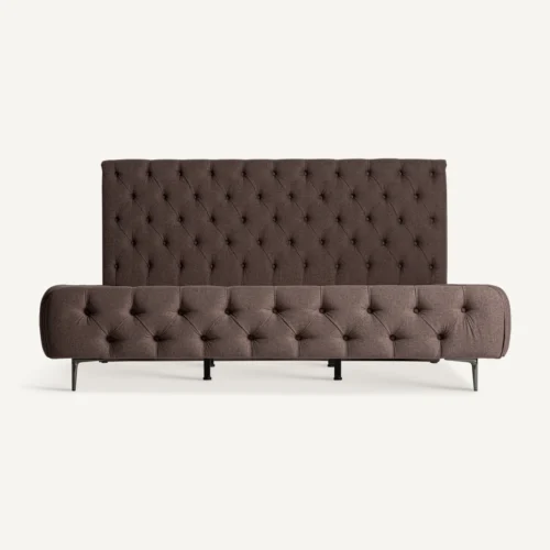 Lit Oslo velours marron Vical Home — vue 3