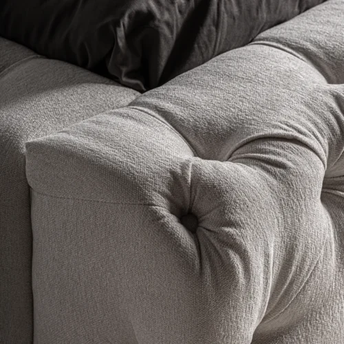 Lit Santorini beige clair capitonné Vical Home — vue 6