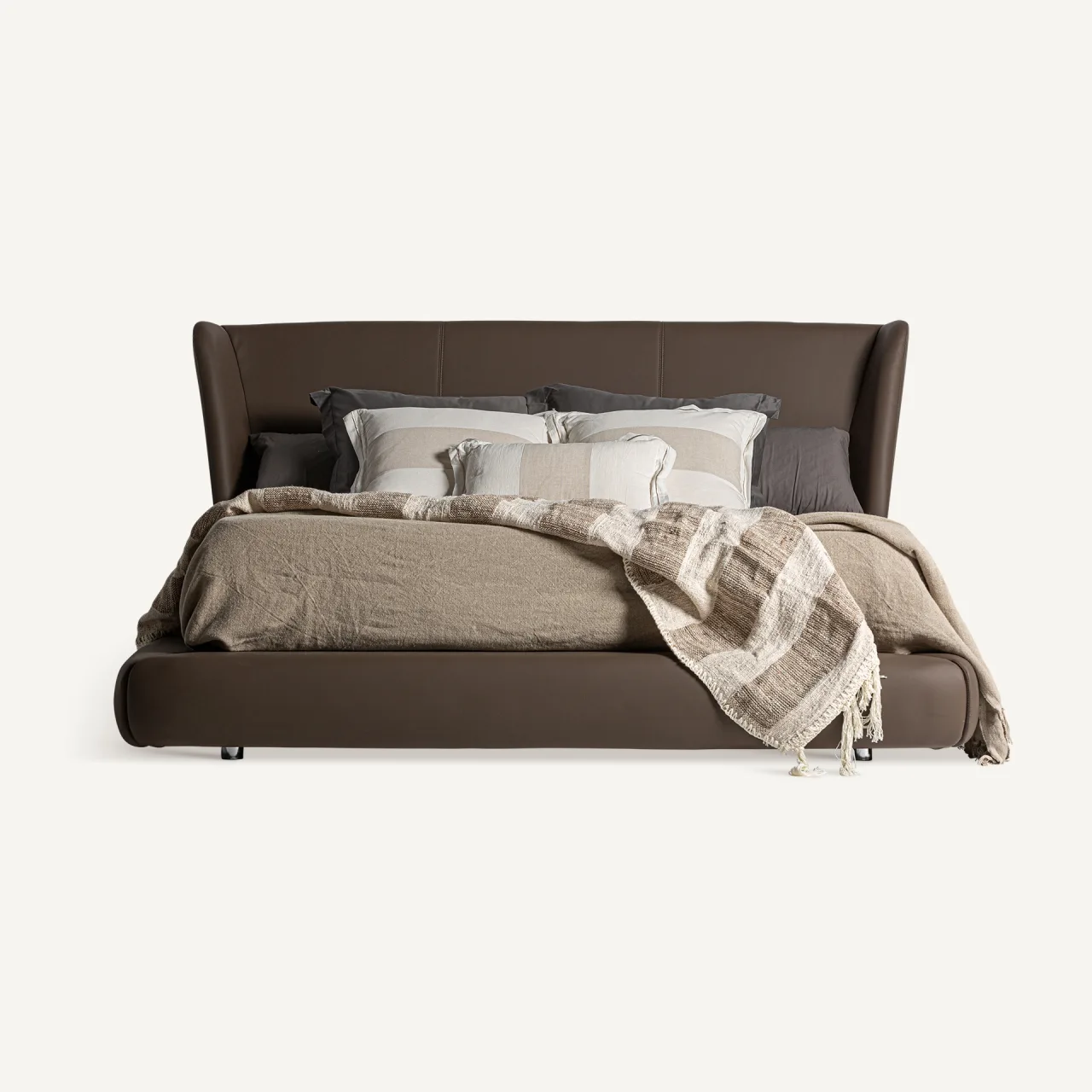Lit Wayne cuir marron Vical Home