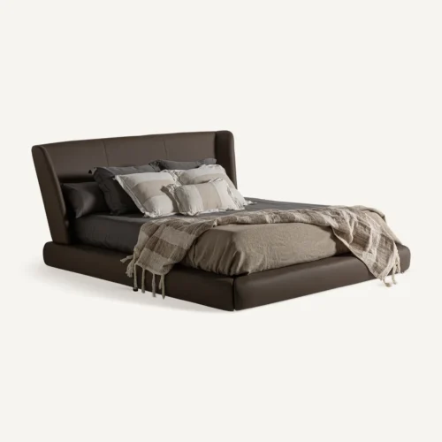 Lit Wayne cuir marron Vical Home — vue 2