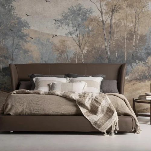 Lit Wayne cuir marron Vical Home — vue 9