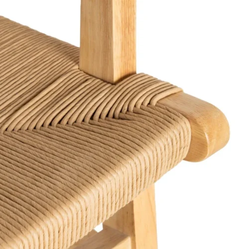 Lot 2 Chaises avec accoudoirs corde de papier naturel Ixia 61 cm — vue 10