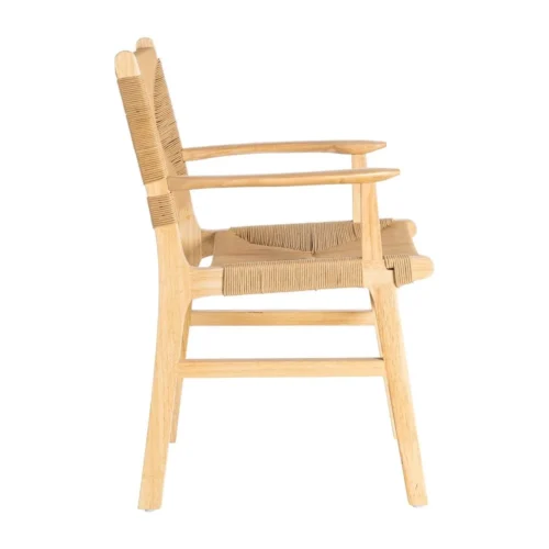 Lot 2 Chaises avec accoudoirs corde de papier naturel Ixia 61 cm — vue 4