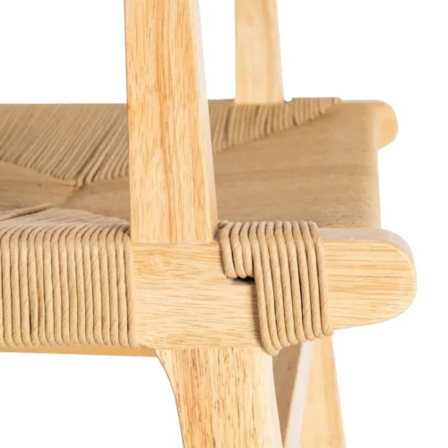 Lot 2 Chaises avec accoudoirs corde de papier naturel Ixia 61 cm — vue 8