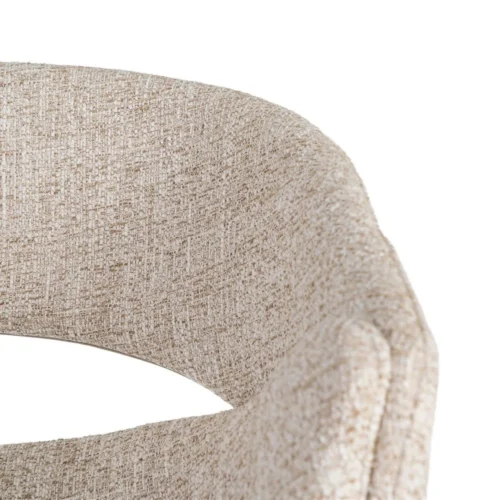Lot 2 Chaises avec accoudoirs tissu beige Ixia 59 cm — vue 6