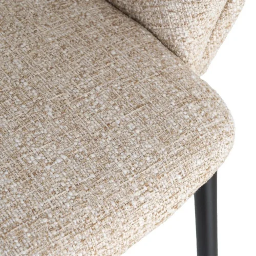 Lot 2 Chaises avec accoudoirs tissu beige Ixia 59 cm — vue 9