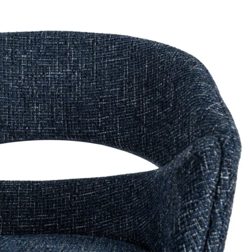 Lot 2 Chaises avec accoudoirs tissu bleu Ixia 59 cm — vue 6