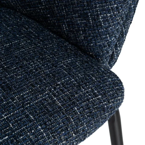 Lot 2 Chaises avec accoudoirs tissu bleu Ixia 59 cm — vue 9