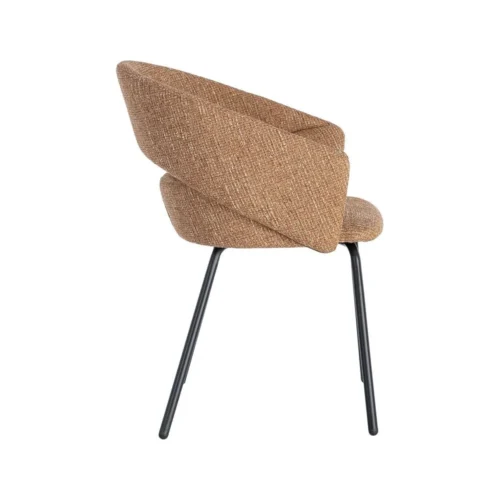 Lot 2 Chaises avec accoudoirs tissu moka Ixia 59 cm — vue 5