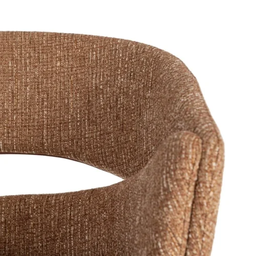 Lot 2 Chaises avec accoudoirs tissu moka Ixia 59 cm — vue 6