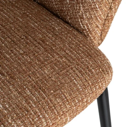 Lot 2 Chaises avec accoudoirs tissu moka Ixia 59 cm — vue 9