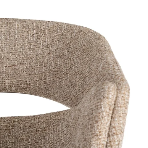 Lot 2 Chaises avec accoudoirs tissu taupe Ixia 59 cm — vue 6