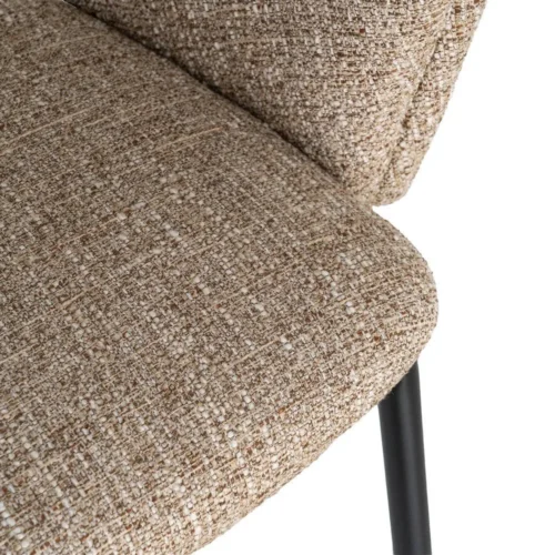 Lot 2 Chaises avec accoudoirs tissu taupe Ixia 59 cm — vue 9