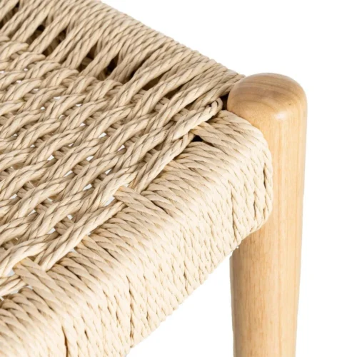 Lot 2 Chaises bois de frêne et corde de papier Ixia 53 cm — vue 10