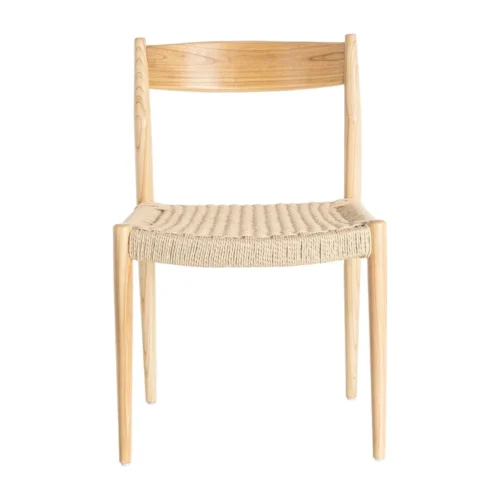 Lot 2 Chaises bois de frêne et corde de papier Ixia 53 cm — vue 3