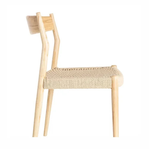 Lot 2 Chaises bois de frêne et corde de papier Ixia 53 cm — vue 7