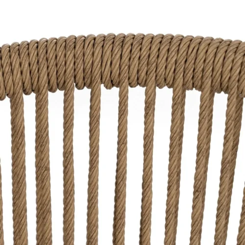 Lot 2 Chaises de jardin polyéthylène et acier teinte naturelle Ixia 55 cm — vue 8