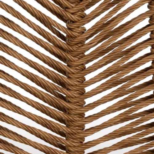 Lot 2 Chaises de jardin tressées naturel dossier corbeille Ixia 53 cm — vue 10