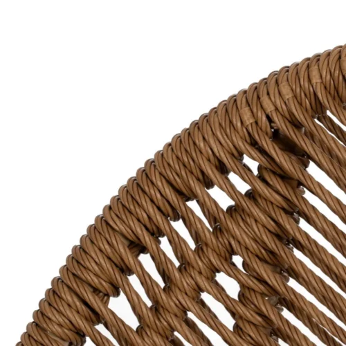 Lot 2 Chaises de jardin tressées naturel dossier corbeille Ixia 53 cm — vue 6