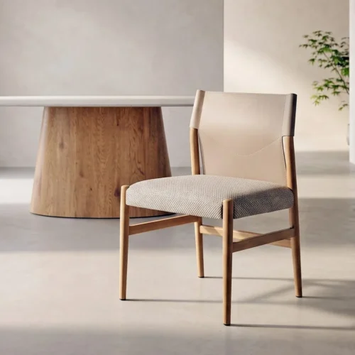 Lot 2 Chaises métal dossier similicuir Ixia 50 cm