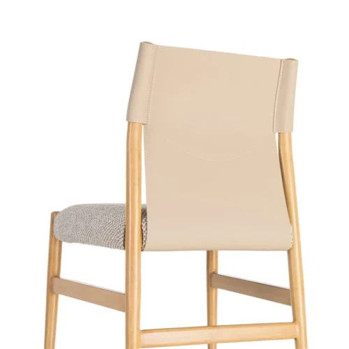 Lot 2 Chaises métal dossier similicuir Ixia 50 cm — vue 3