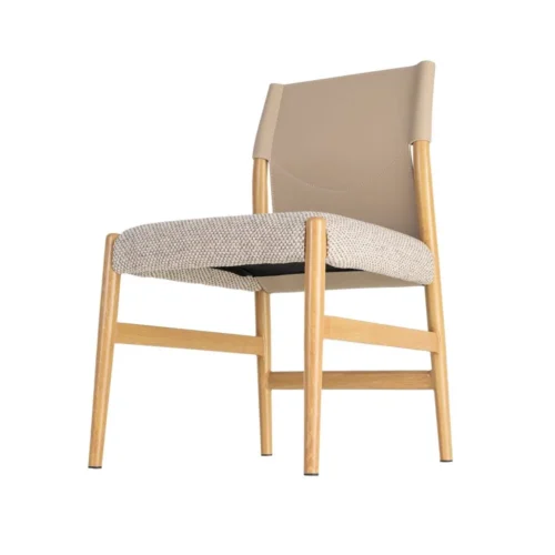 Lot 2 Chaises métal dossier similicuir Ixia 50 cm — vue 4